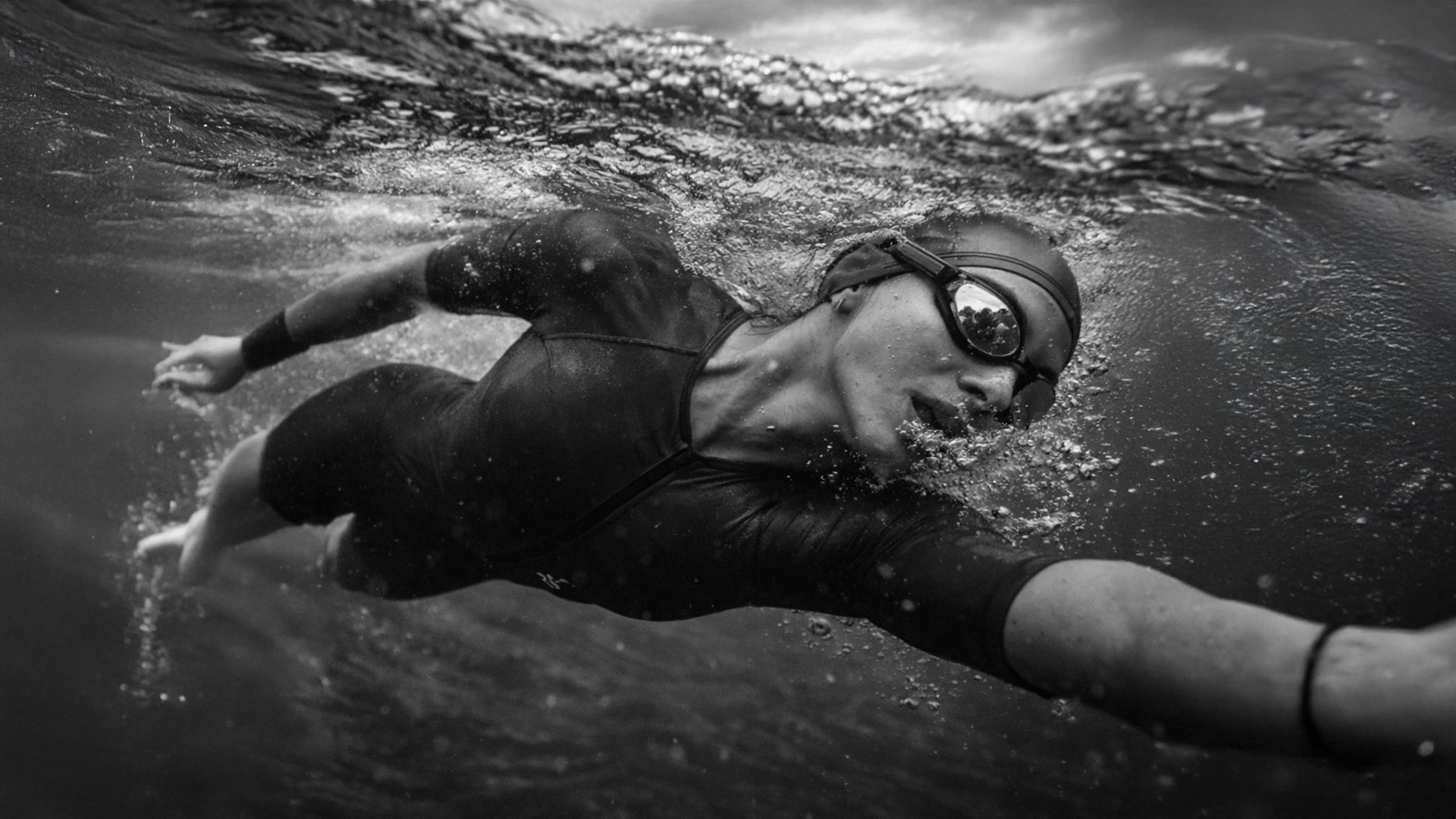 Elite sprinter in full stride